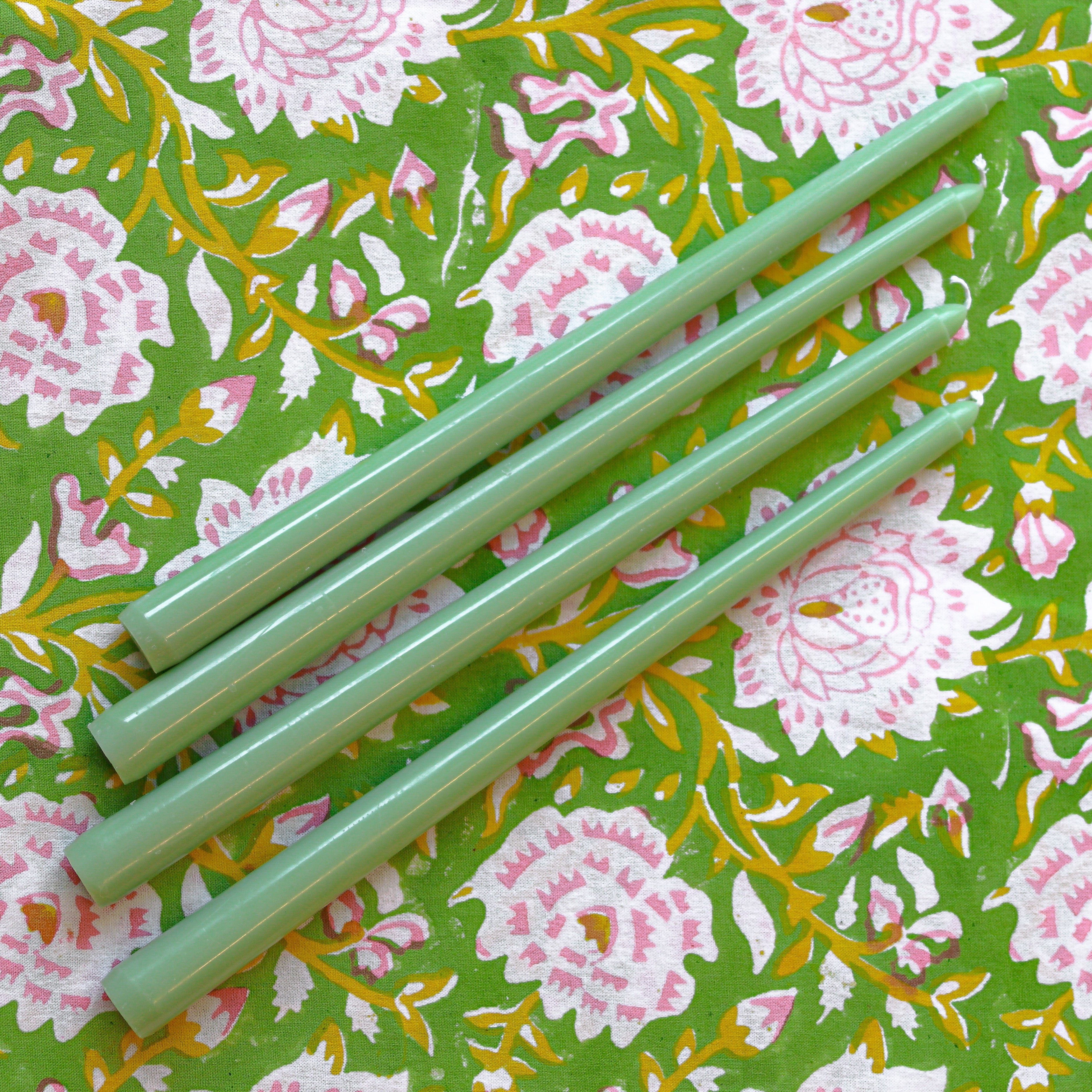 Extra Tall Taper Candle in Light Green (1 Case of 25 Candles)