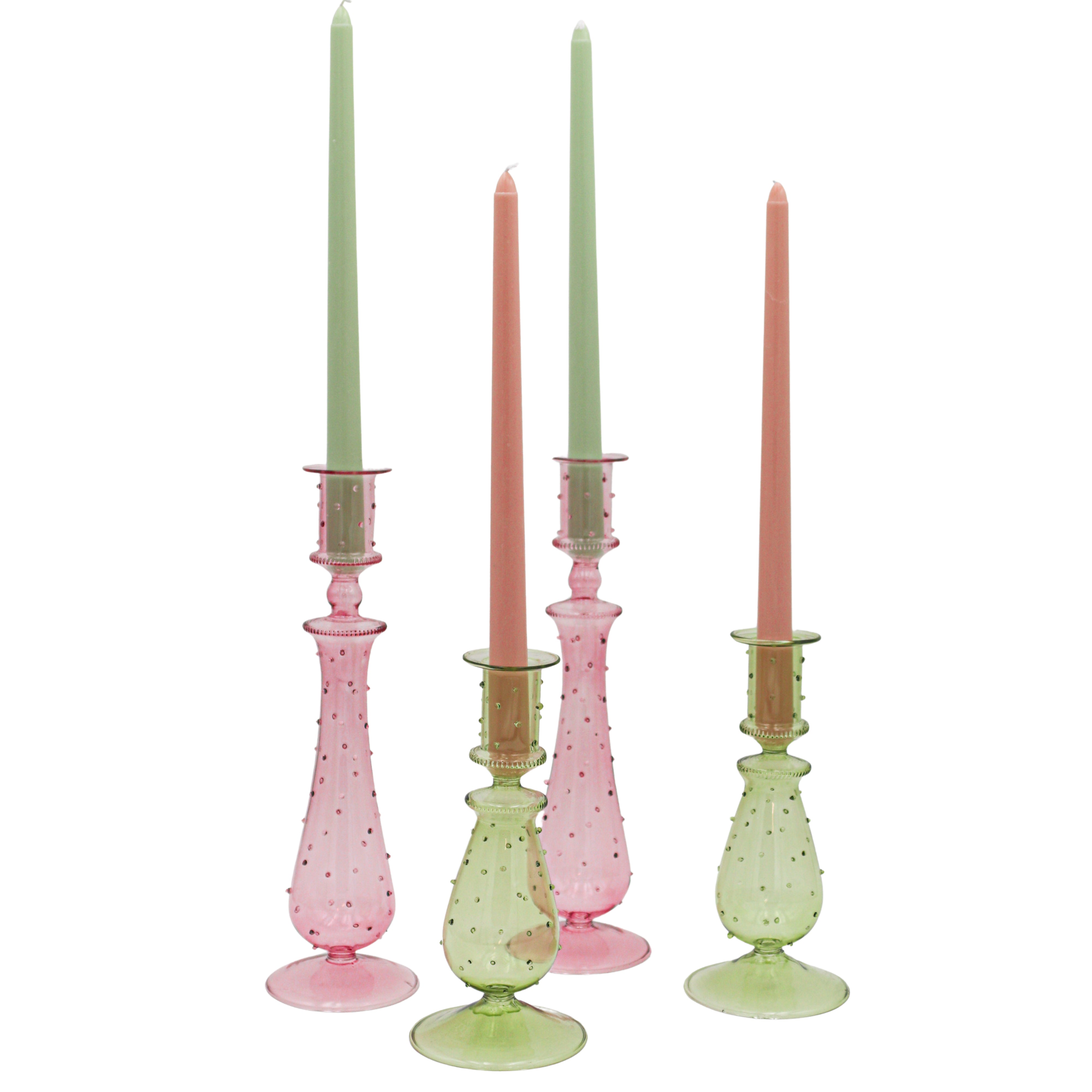Extra Tall Taper Candle in Light Green (1 Case of 25 Candles)