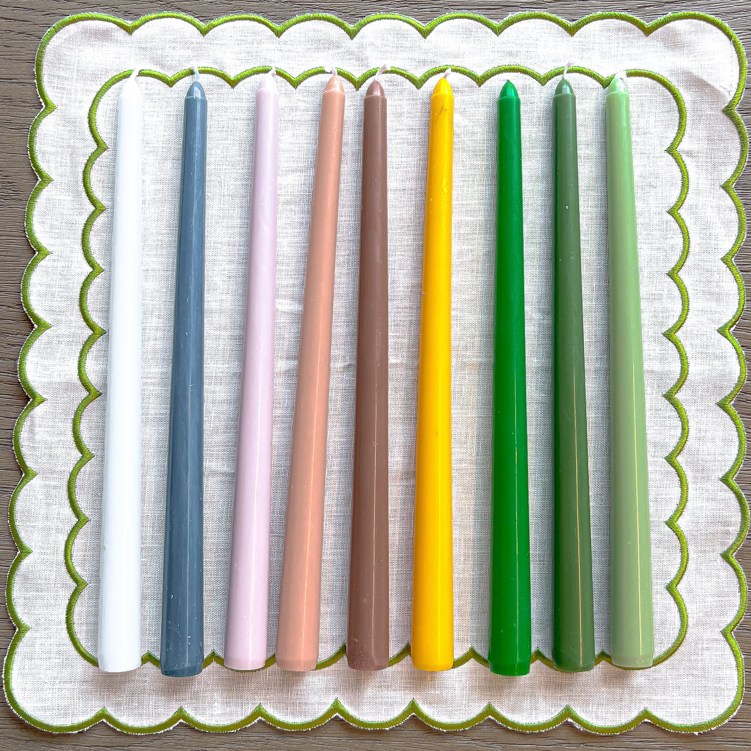 Extra Tall Taper Candle in Light Green (1 Case of 25 Candles)