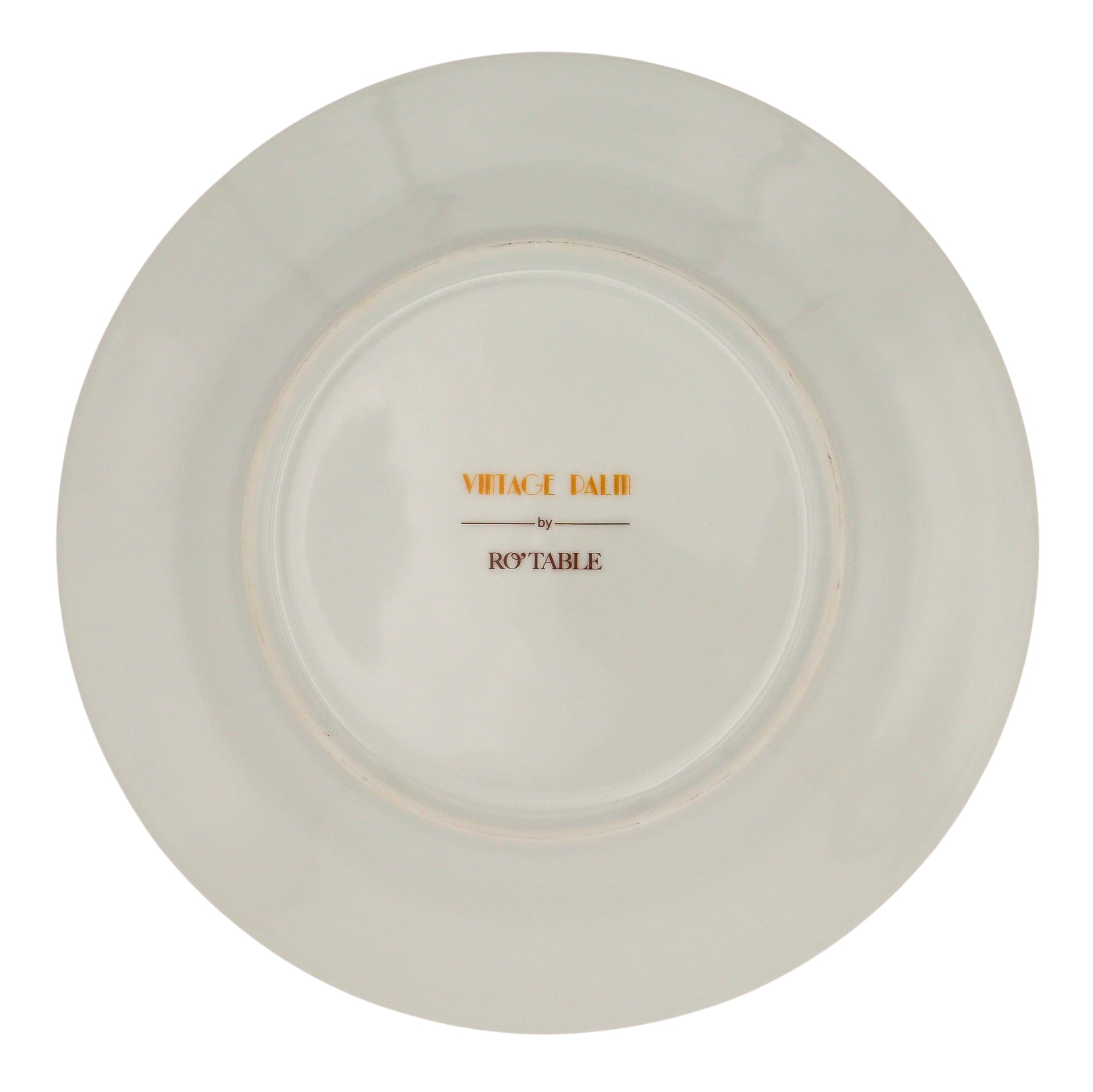 Leaf Dinner Plate in Pistachio and Lychee with Gold Handpainted Rim (Set of 4)
