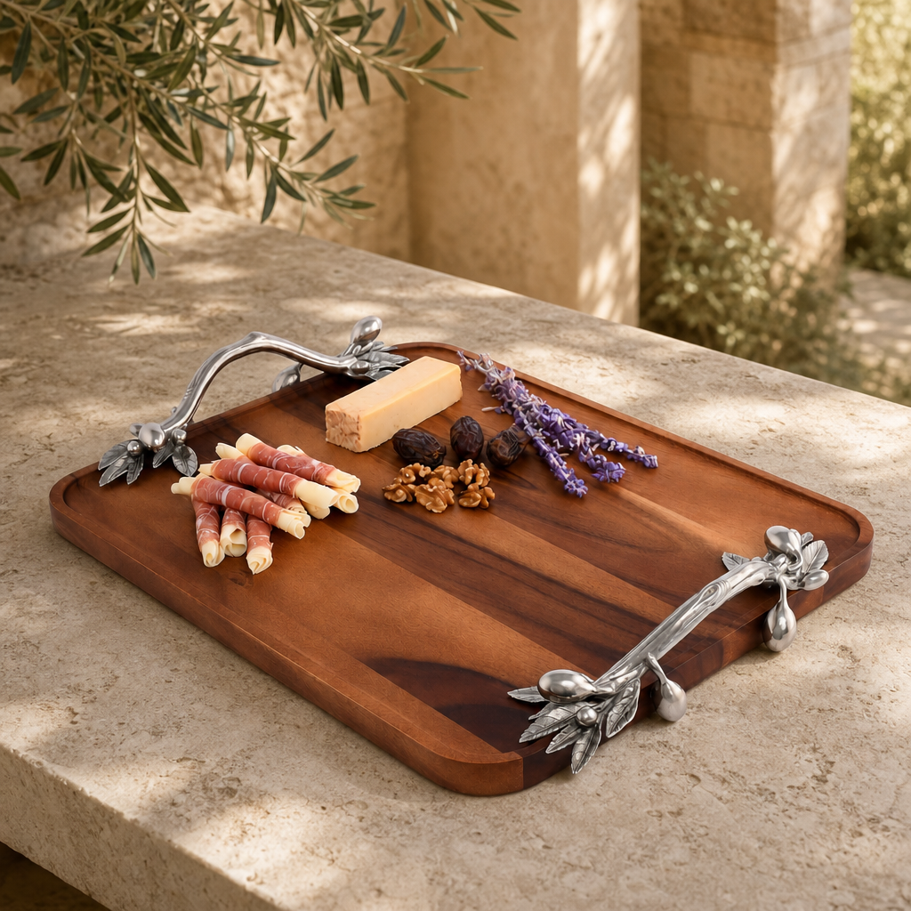Olive Serving Tray Acacia-Rectangular