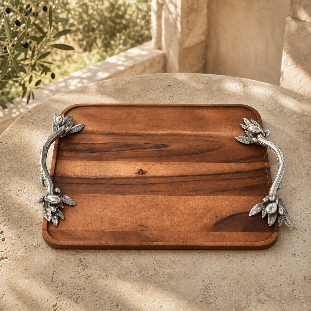 Olive Serving Tray Acacia-Rectangular