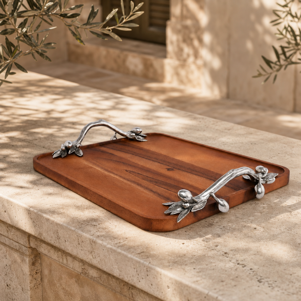 Olive Serving Tray Acacia-Rectangular