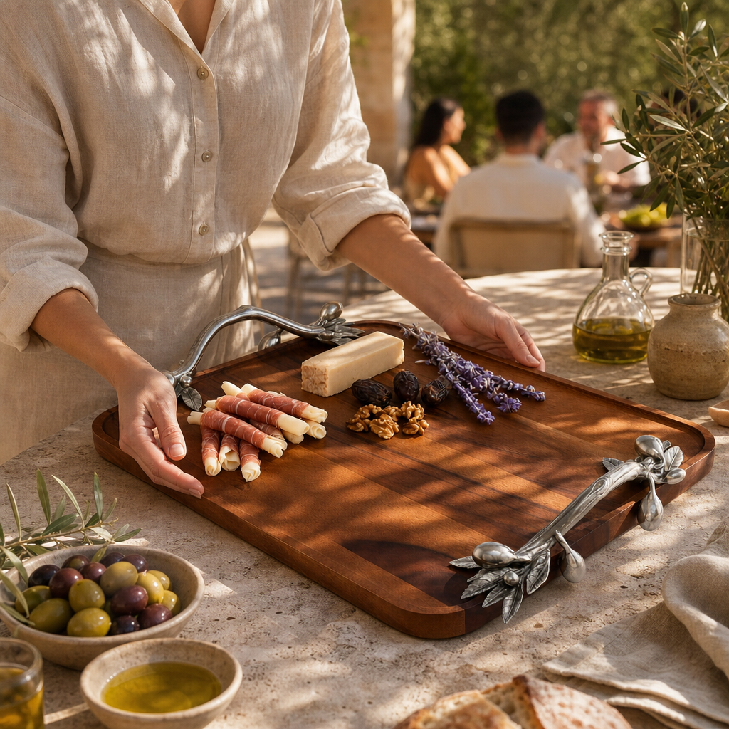 Olive Serving Tray Acacia-Rectangular
