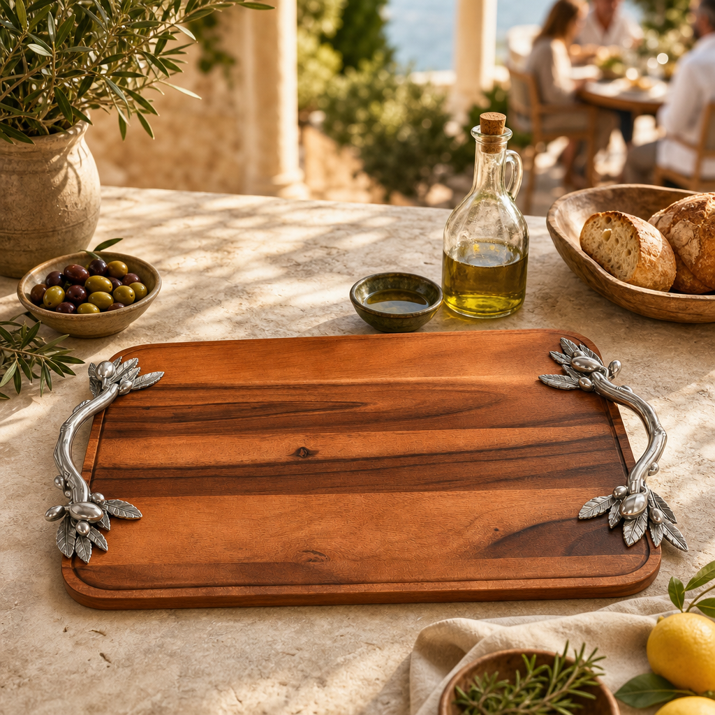 Olive Serving Tray Acacia-Rectangular