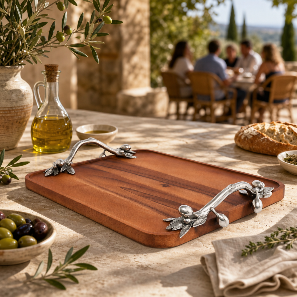 Olive Serving Tray Acacia-Rectangular