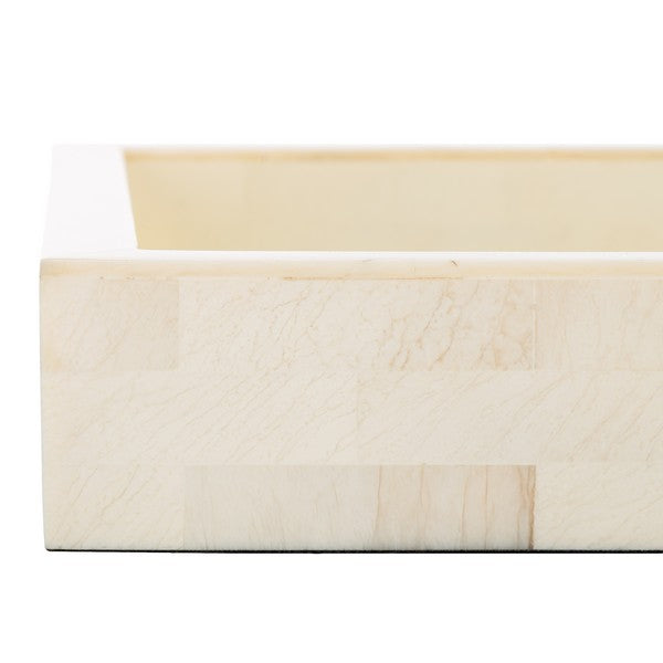 Sabi Rectangle Tray in Antique Ivory and Faux Bone