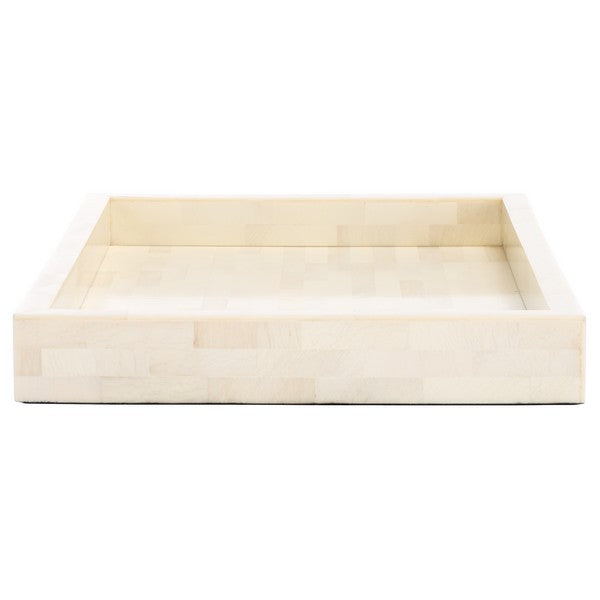 Sabi Rectangle Tray in Antique Ivory and Faux Bone