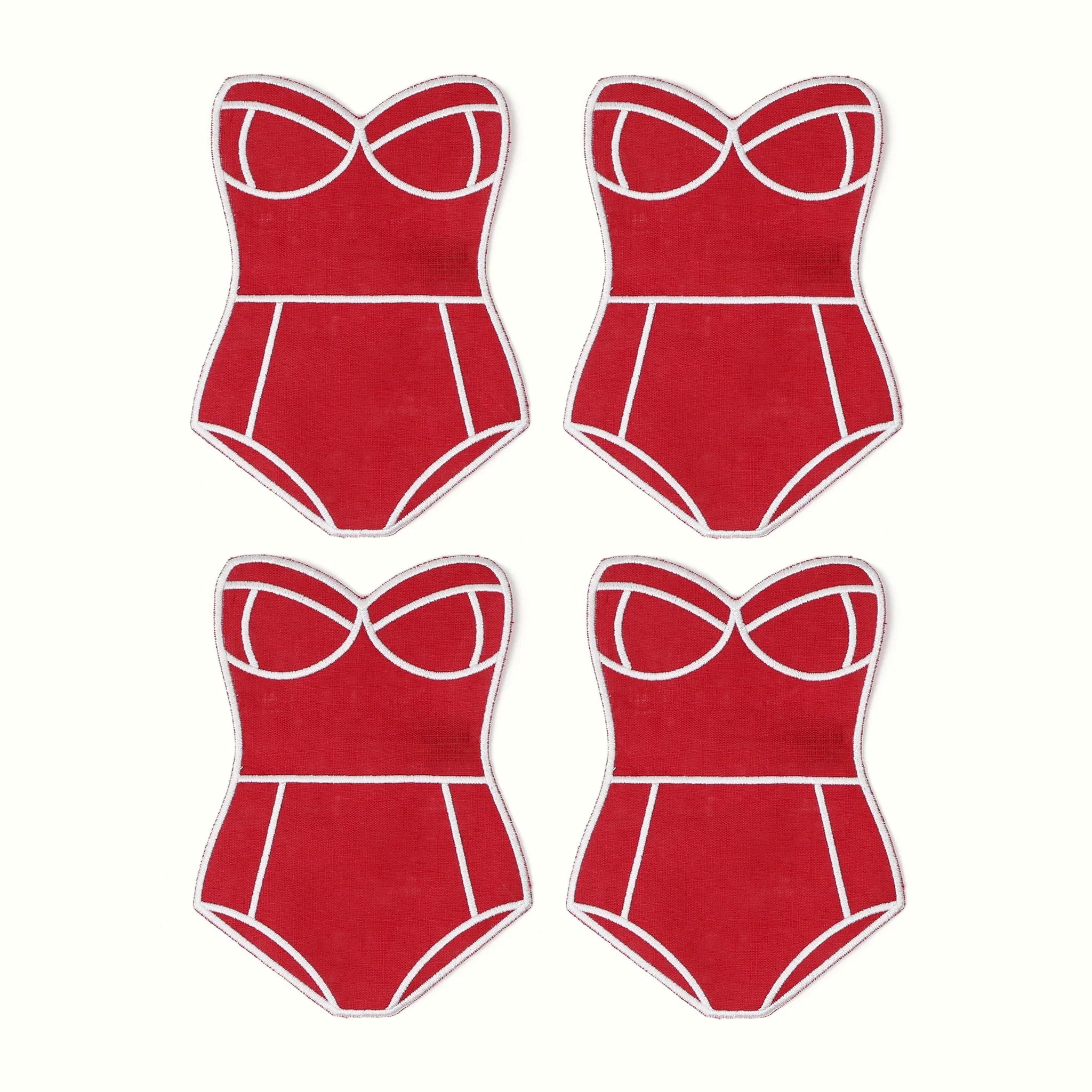 Red Swimsuit Cocktail Napkins - The Mayfair Hall
