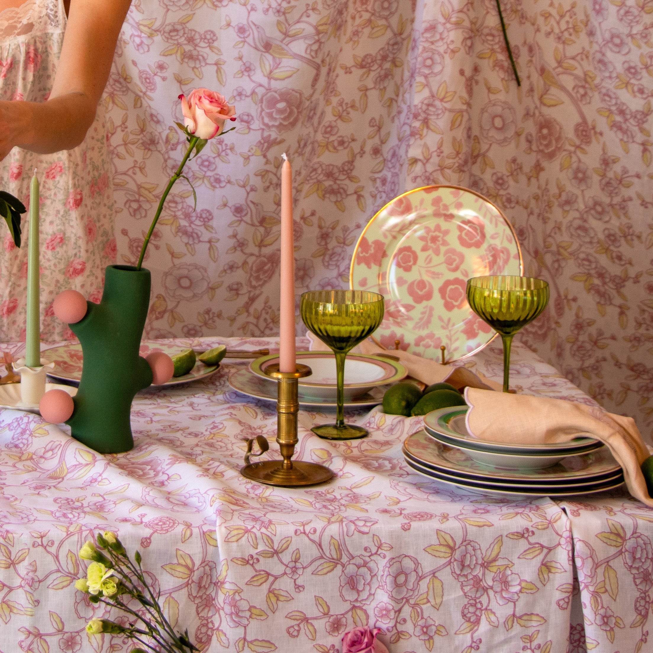 Extra Tall Rose Glow Taper Candle, 1 Case of 25 Candles (4 in each pack)