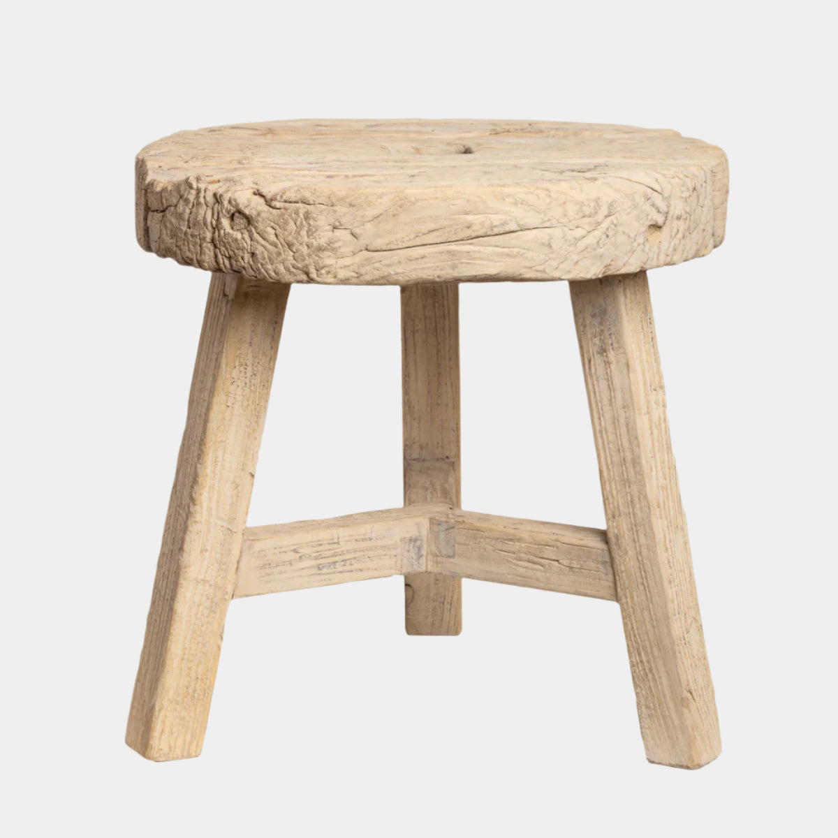 Round Elm Side Table