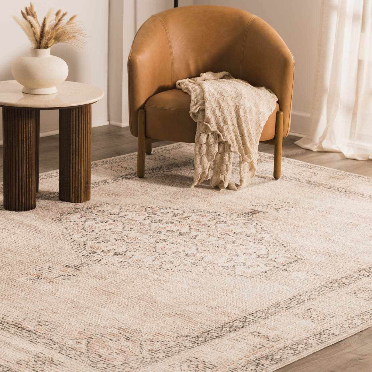 Lila Medallion Brown Area Rug