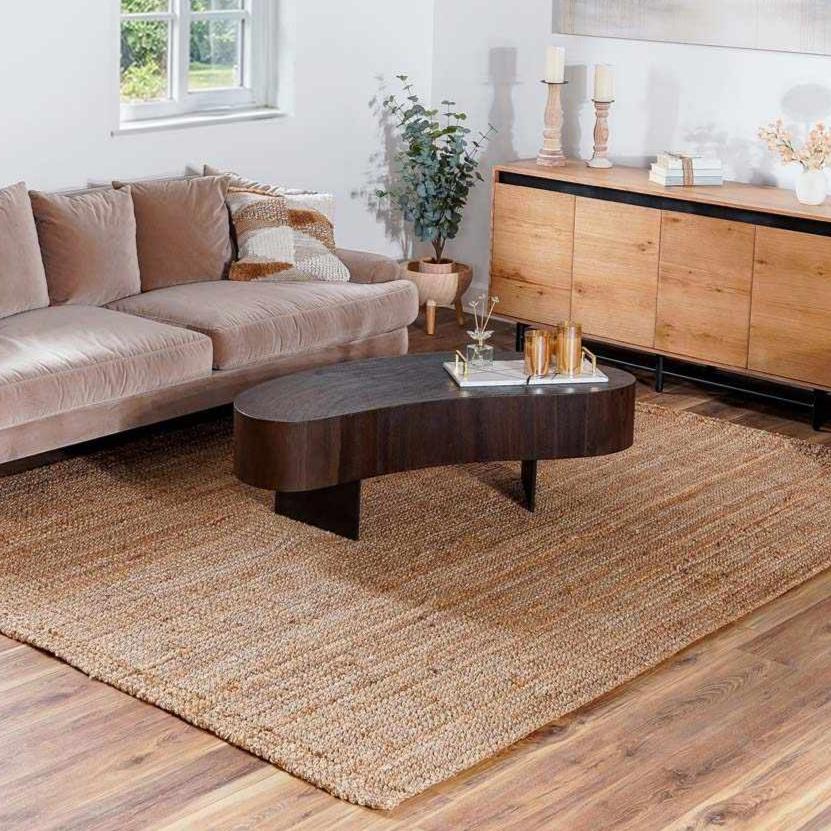Ambel Handwoven Jute Rug in Brown