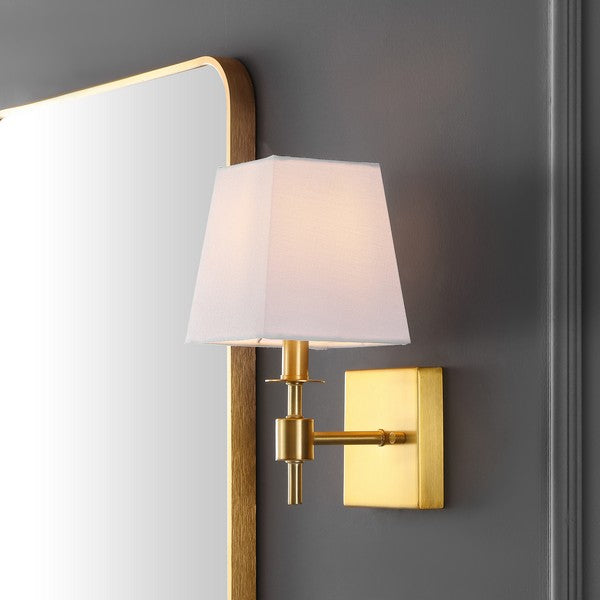 Clauren Iron Wall Sconce in Brass Gold (Set of 2)
