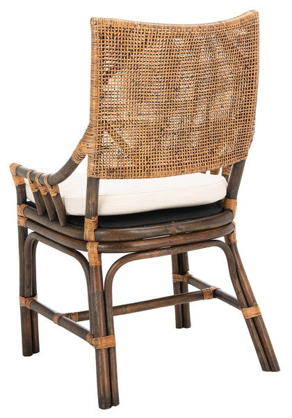 Donatella Natural-Black Rattan Chair - The Mayfair Hall