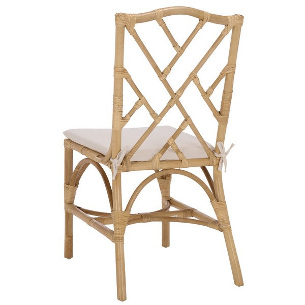 Chadale Rattan Dining Chair in Natural with Cream Cushion