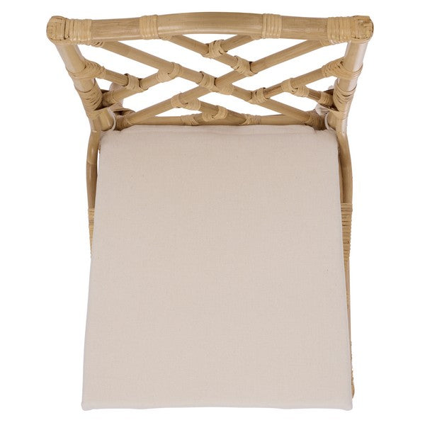 Chadale Rattan Dining Chair in Natural with Cream Cushion