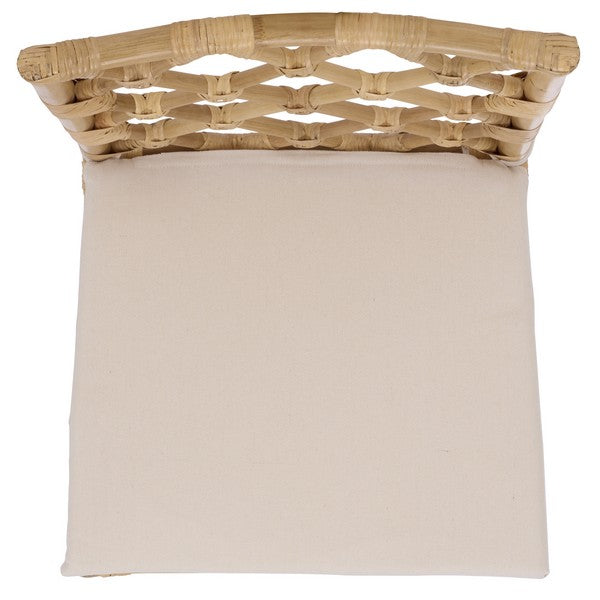 Haru Rattan Dining Chair in Natural and Cream (Set of 2)