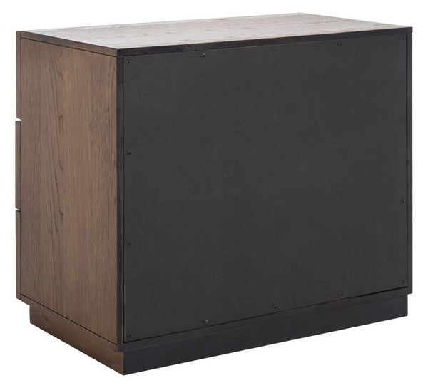 Zeus 3 Drawer Wood Chest in Medium Oak
