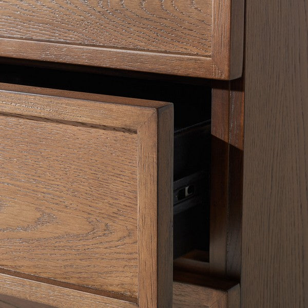 Zeus 3 Drawer Wood Chest in Medium Oak
