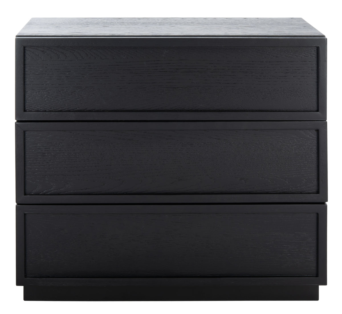 Zeus 3 Drawer Wood Chest in Black
