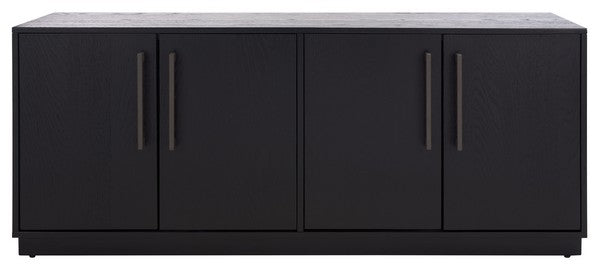 Mallory Black 4 Door Media Stand - The Mayfair Hall