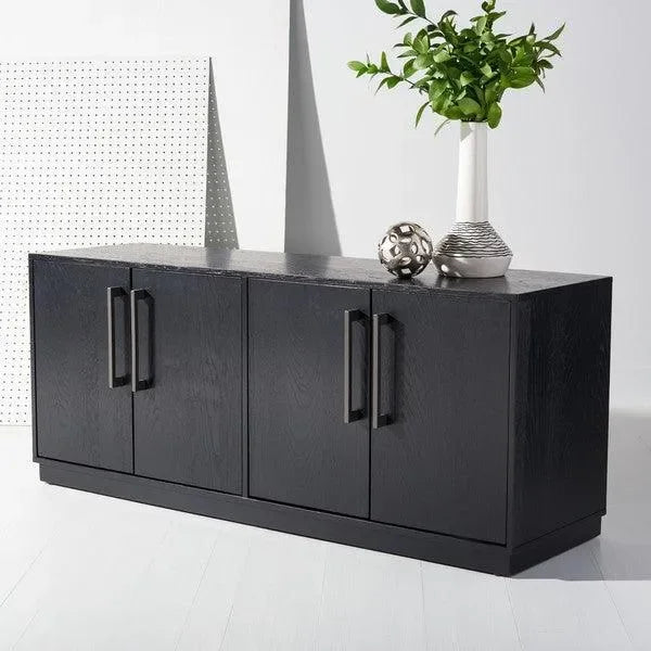 Safavieh Mallory Black 4 Door Media Stand