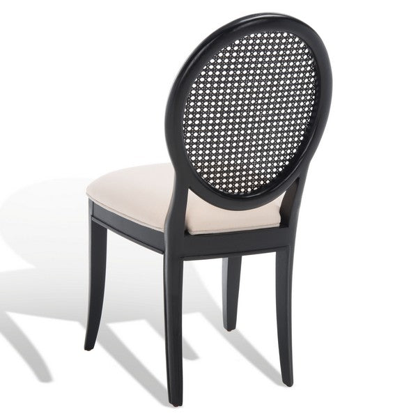 Karlee Black Rattan Back Dining Chair (Set of 2) - The Mayfair Hall