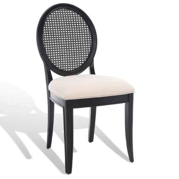 Karlee Black Rattan Back Dining Chair (Set of 2) - The Mayfair Hall