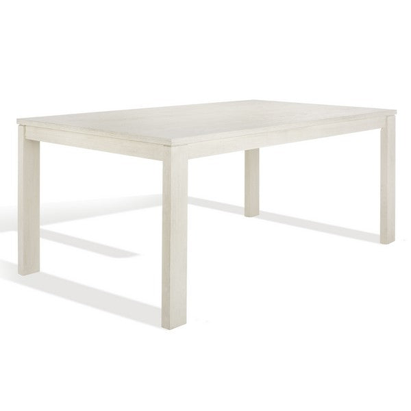 Deirdra White Washed Wood Rectangle Dining Table - The Mayfair Hall