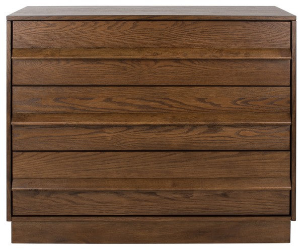 Deirdra Medium Oak 3-Drawer Wood Chest - The Mayfair Hall
