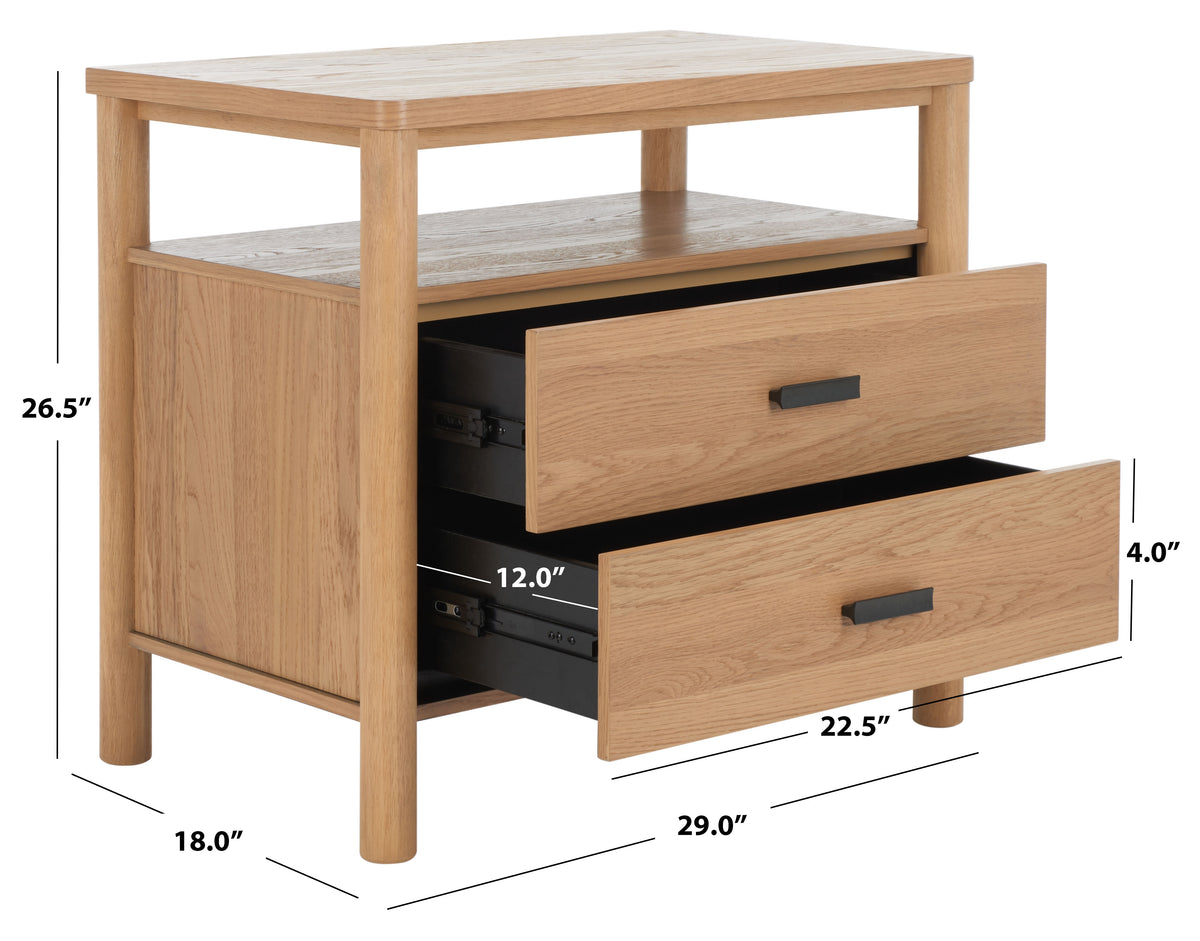 Jaylessa Wood Nightstand in Natural