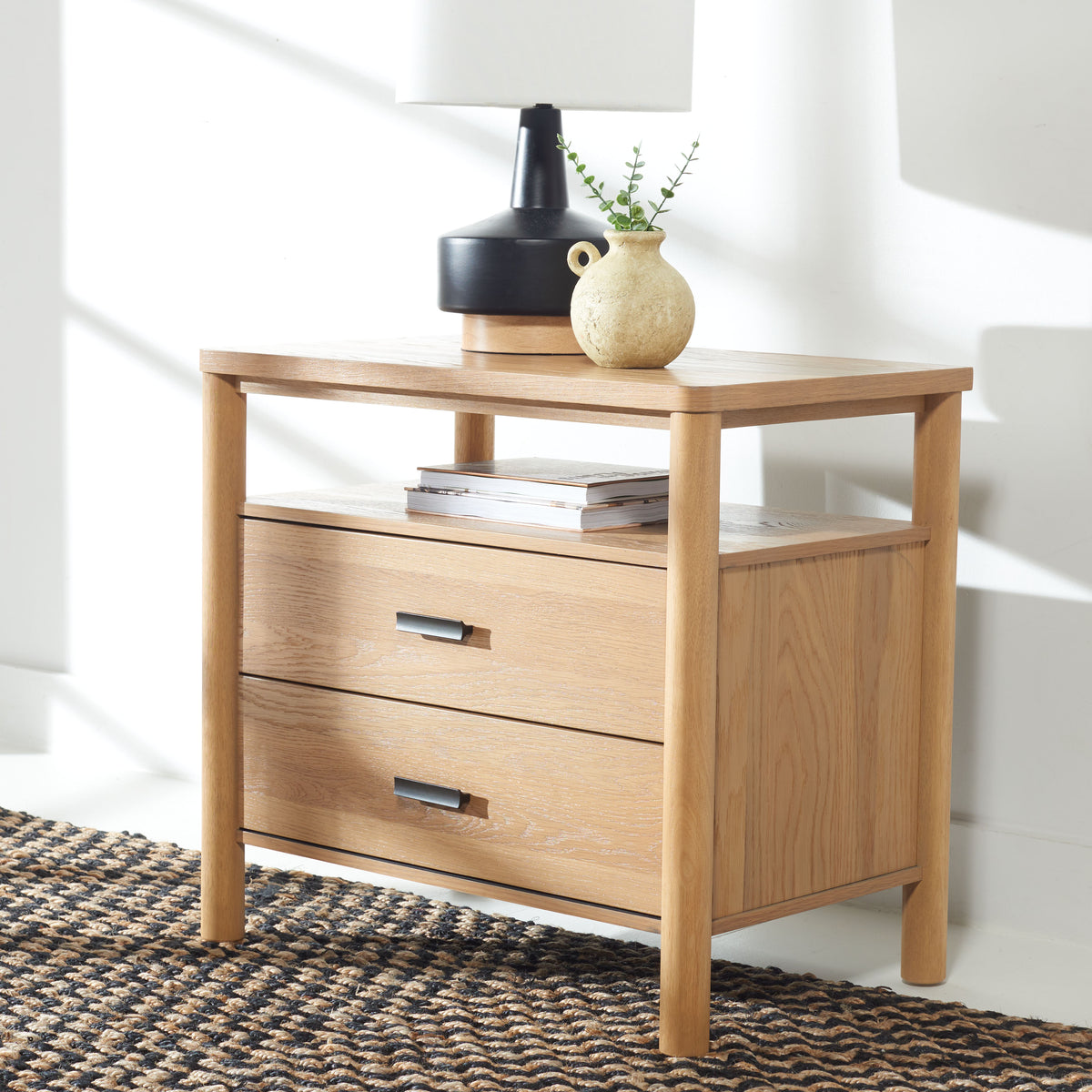 Jaylessa Wood Nightstand in Natural