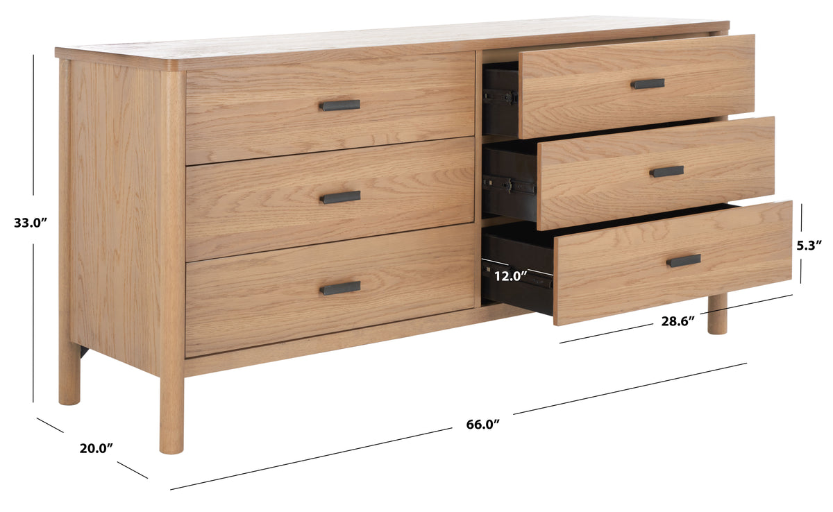 Jaylessa Wood Dresser in Natural