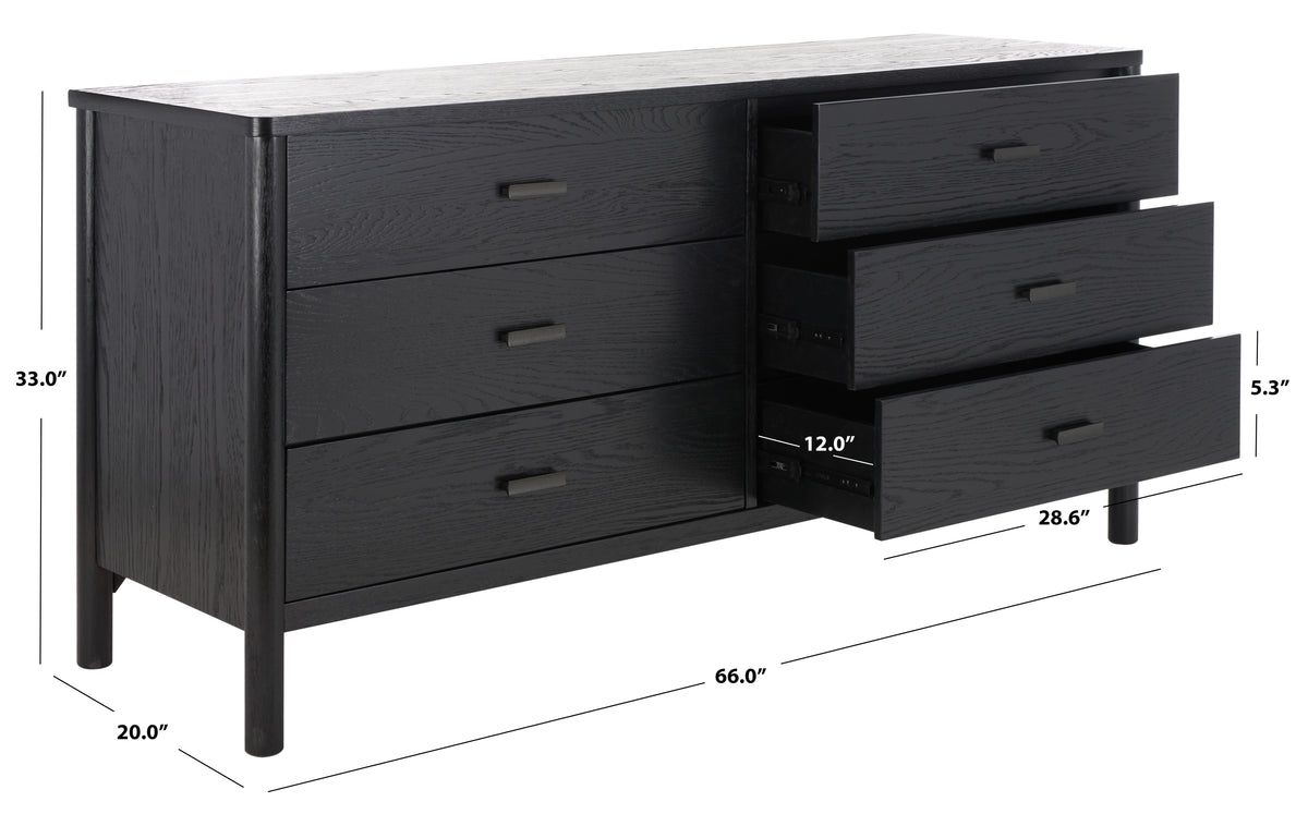 Jaylessa Wood Dresser in Black