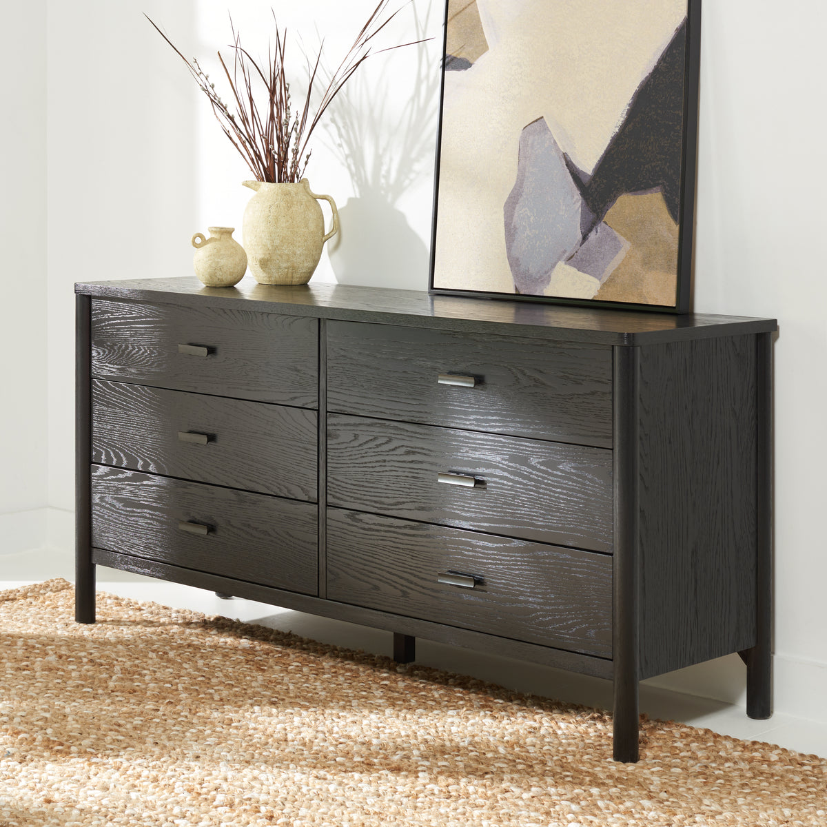 Jaylessa Wood Dresser in Black