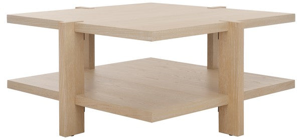 Quigley Square Wood Weathered Grey Coffee Table