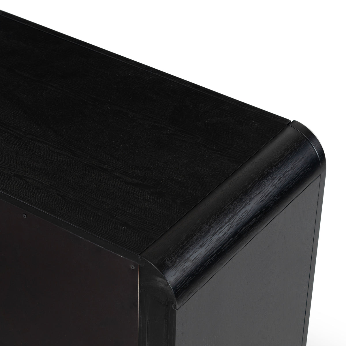 Katrina Wood 2 Drawer Nightstand in Black and Black