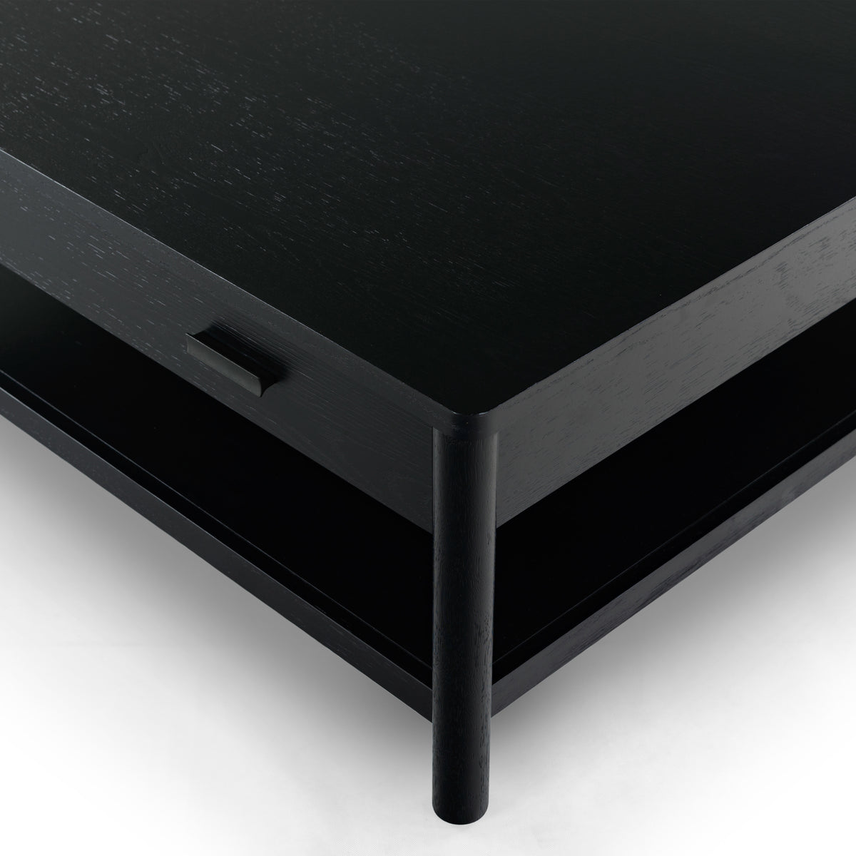 Jaylessa Wood 1 Drawer Coffee Table in Black