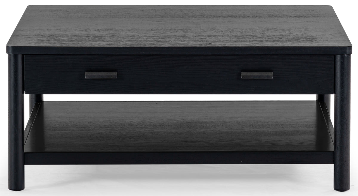 Jaylessa Wood 1 Drawer Coffee Table in Black