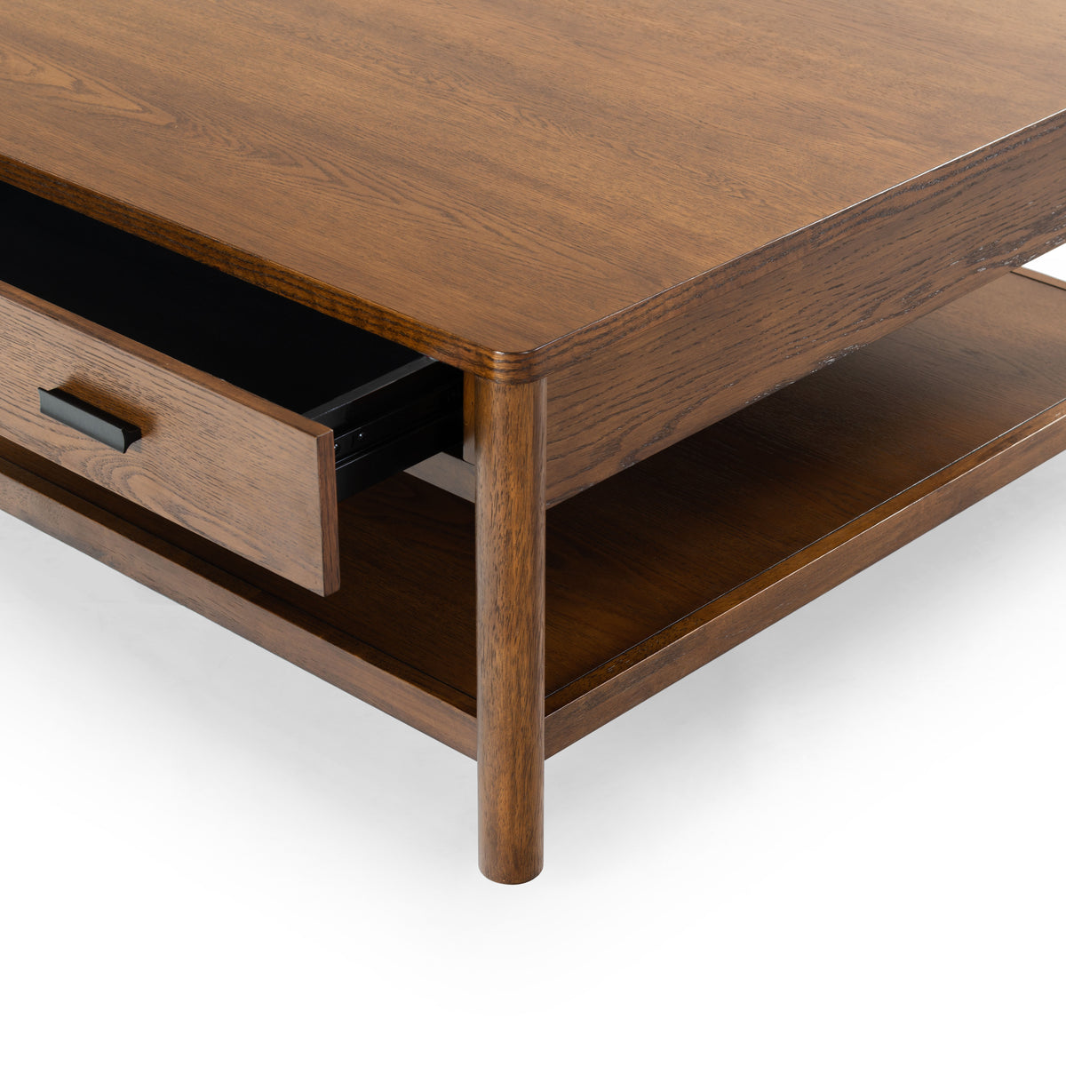 Jaylessa Wood 1 Drawer Coffee Table in Medium Oak
