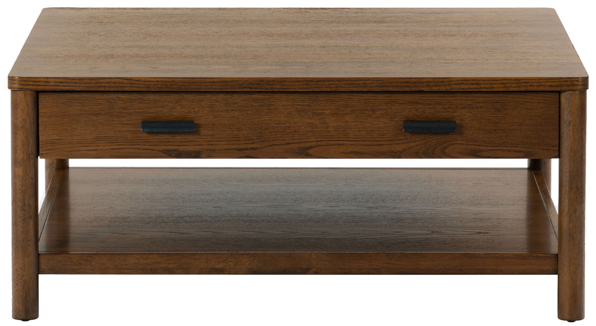 Jaylessa Wood 1 Drawer Coffee Table in Medium Oak