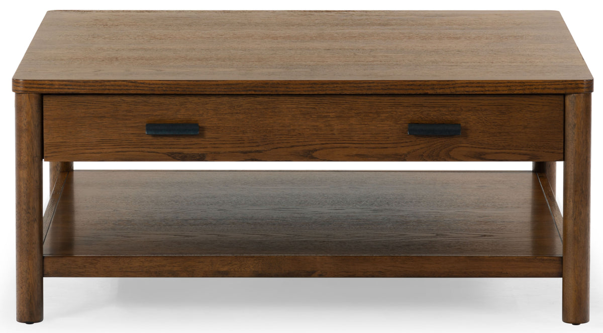 Jaylessa Wood 1 Drawer Coffee Table in Medium Oak