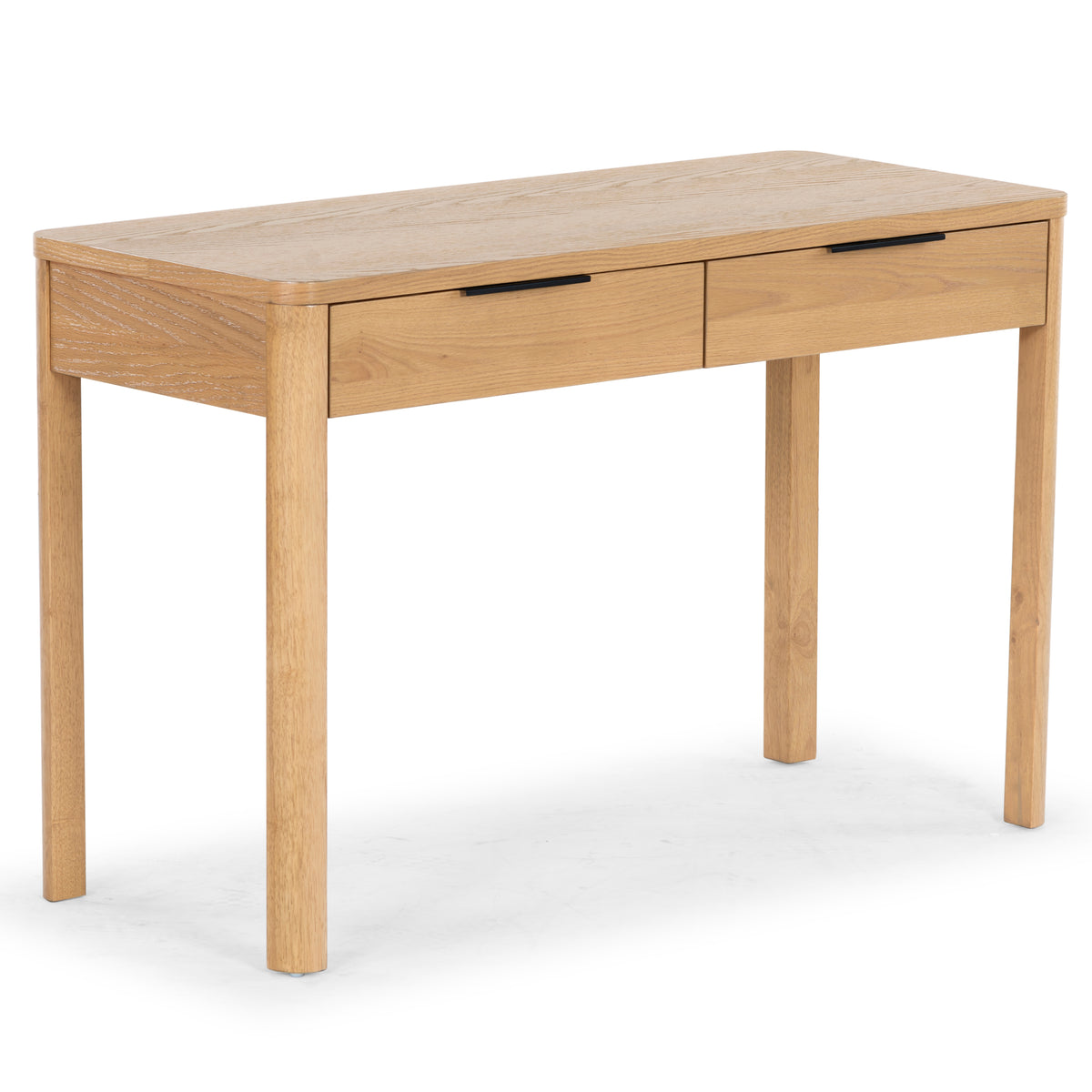 Gabrietta 2 Drawer Wood Desk in Natural and Black