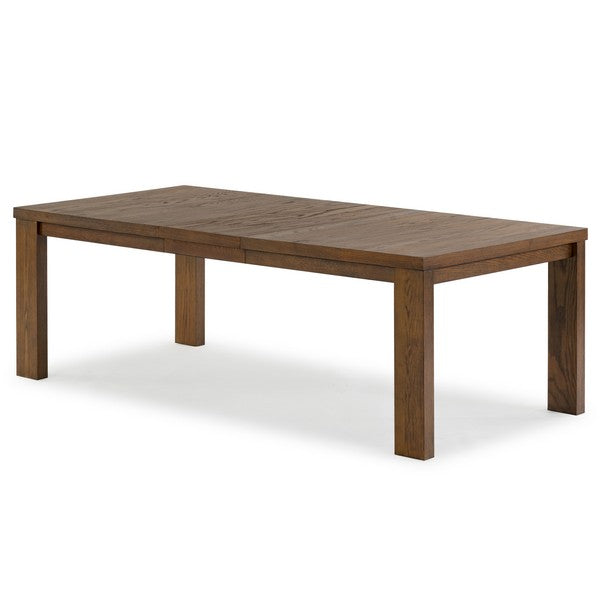Desmond Extendable Wood Dining Table in Medium Oak