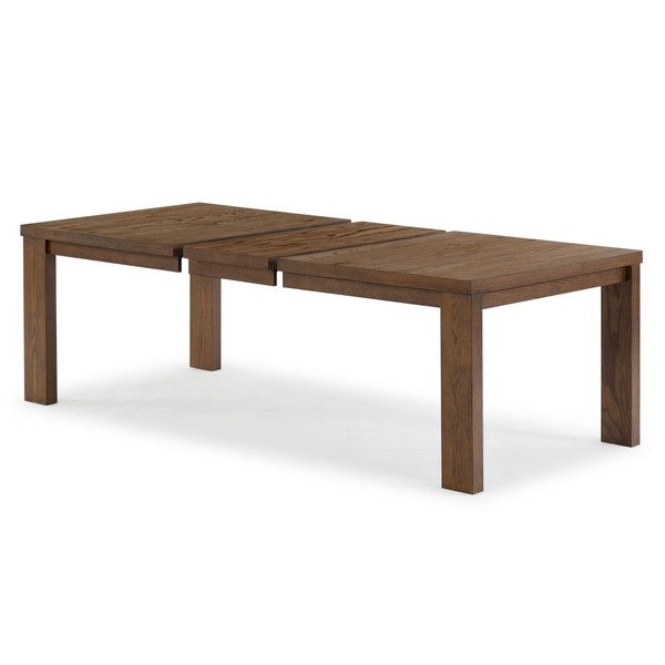 Desmond Extendable Wood Dining Table in Medium Oak