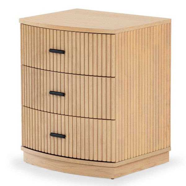 Shelbie Wood Nightstand in Oak