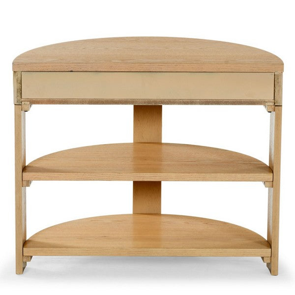 Shelbie Wood and Metal Console Table in Oak