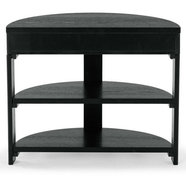 Shelbie Wood and Metal Console Table in Black