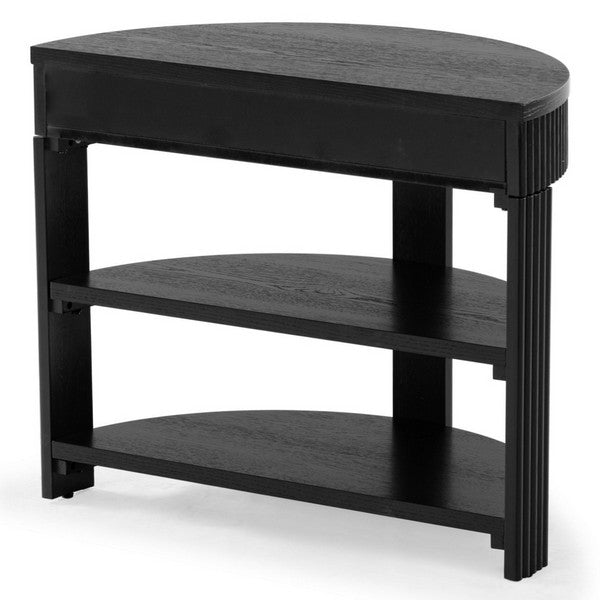 Shelbie Wood and Metal Console Table in Black